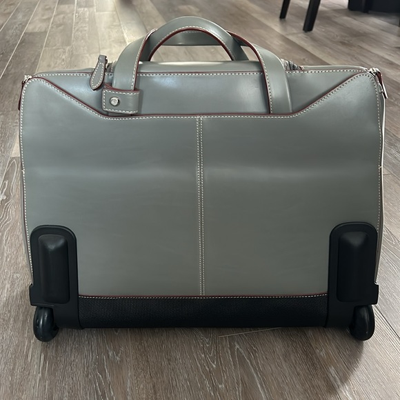 Lodis Carry On Computer Travel Bag 100% Genuine European Leather - Picture 4 of 11